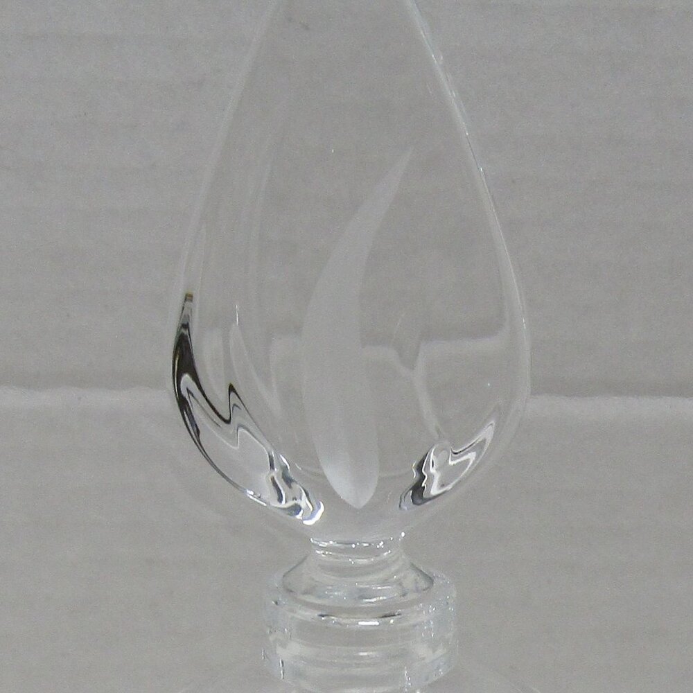Illusions 24% Lead Crystal Perfume Bottle & Stopper VTG Hand Crafted Slovenia